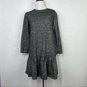Zara Girls Gray Tunic Dress 3/4 long sleeve Size 10